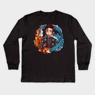 Kimetsu no yaiba -Kamado Tajirou Kids Long Sleeve T-Shirt